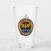 Verre Clan Carnegie Crest sur Tartan (Devant)