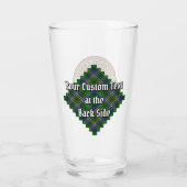 Verre Clan Cockburn Crest sur Tartan (Dos)