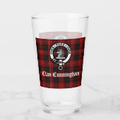 Verre Clan Cunningham Badge & Tartan (Dos)