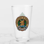 Verre Clan Davidson Crest sur Tartan (Devant)