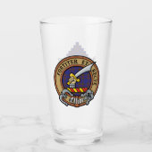 Verre Clan Elliot Crest sur Tartan moderne (Devant)