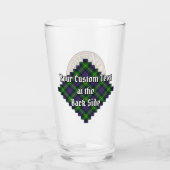 Verre Clan Farquharson Crest sur Tartan (Dos)