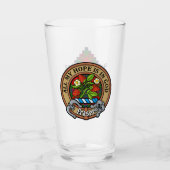 Verre Clan Fraser Crest sur Tartan (Devant)
