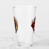Verre Clan Gregor Crest sur Rob Roy Tartan (Gauche)