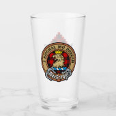 Verre Clan Gregor Crest sur Rob Roy Tartan (Devant)