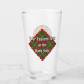 Verre Clan Gregor Crest sur Tartan (Dos)