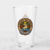 Verre Clan Gregor Crest sur Tartan (Devant)