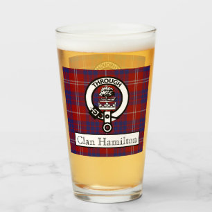 Verre Clan Hamilton Crest et Tartan