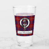 Verre Clan Hamilton Crest et Tartan (Devant)