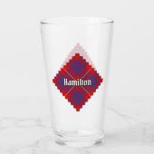 Verre Clan Hamilton Red Tartan Glass (Dos)