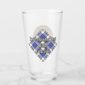 Verre Clan Hannay Crest sur Tartan (Dos)