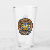 Verre Clan Hannay Crest sur Tartan (Devant)