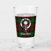 Verre Clan Kerr Crest Badge & Tartan (Devant)