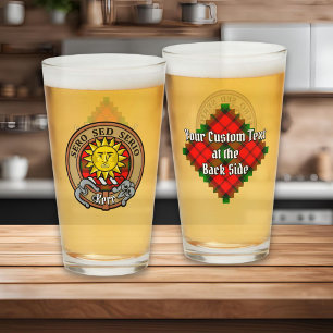 Verre Clan Kerr Crest sur Tartan