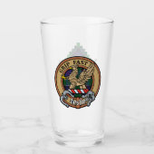 Verre Clan Leslie Crest sur la chasse Tartan (Devant)