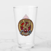 Verre Clan Leslie Crest sur Red Tartan (Devant)