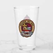 Verre Clan MacDougall Crest sur Tartan (Devant)