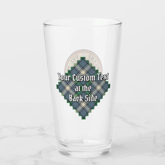 Verre Clan MacDowall Crest sur Tartan (Dos)