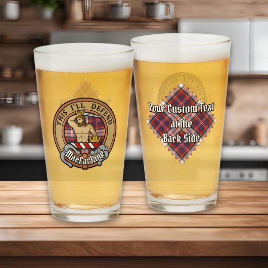 Verre Clan MacFarlane Crest sur le tatan de robe