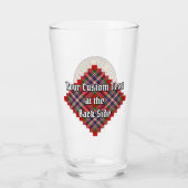 Verre Clan MacFarlane Crest sur Red Tartan (Dos)