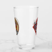 Verre Clan MacFarlane Crest sur Red Tartan (Gauche)