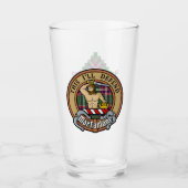 Verre Clan MacFarlane Crest sur Tartan de chasse moderne (Devant)