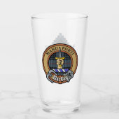 Verre Clan MacKay Crest sur Blue Tartan (Devant)