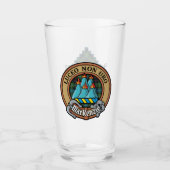 Verre Clan MacKenzie Crest sur Tartan (Devant)