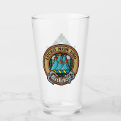 Verre Clan MacKenzie Crest sur Tartan de robe (Devant)