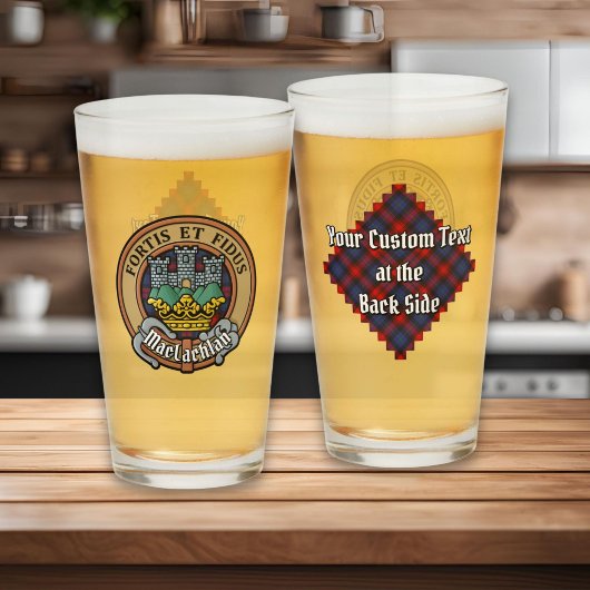 Verre Clan MacLachlan Crest sur Tartan