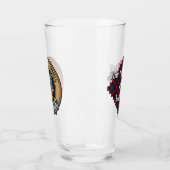 Verre Clan MacLachlan Crest sur Tartan (Gauche)