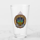 Verre Clan MacLachlan Crest sur Tartan (Devant)