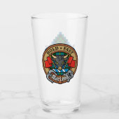 Verre Clan MacLeod Crest sur la chasse Tartan (Devant)