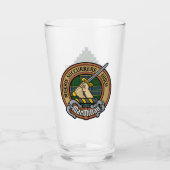 Verre Clan MacMillan Crest sur la chasse Tartan (Devant)