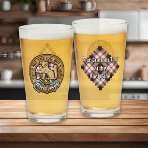 Verre Clan MacPherson Crest sur la chasse Tartan