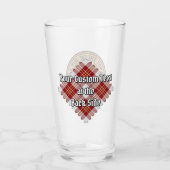 Verre Clan MacPherson Crest sur la robe rouge Tartan (Dos)
