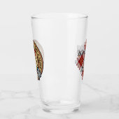 Verre Clan MacPherson Crest sur la robe rouge Tartan (Gauche)