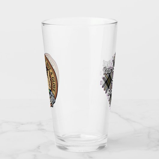 Verre Clan MacPherson Crest sur le tatan de robe (Gauche)