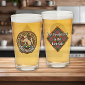 Verre Clan MacPherson Crest sur Tartan