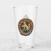 Verre Clan MacPherson Crest sur Tartan (Devant)