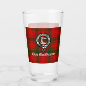 Verre Clan MacQuarrie Tartan et Crest (Dos)