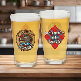 Verre Clan MacTavish Crest sur Tartan