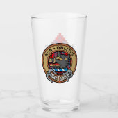 Verre Clan MacTavish Crest sur Tartan (Devant)