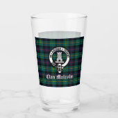 Verre Clan Malcolm Crest Badge et Tartan (Dos)