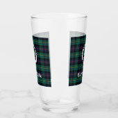 Verre Clan Malcolm Crest Badge et Tartan (Gauche)