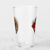 Verre Clan Morrison Crest sur Red Tartan (Gauche)