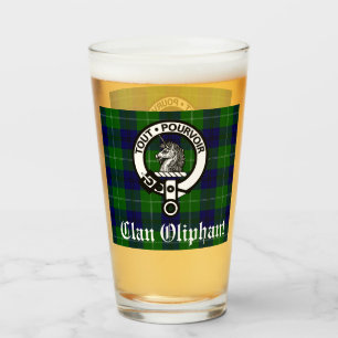 Verre Clan Oliphant Crest Badge et Tartan