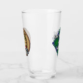 Verre Clan Oliphant Crest sur Tartan (Gauche)
