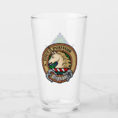 Verre Clan Oliphant Crest sur Tartan (Devant)