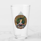 Verre Clan Paterson Crest sur Tartan (Devant)